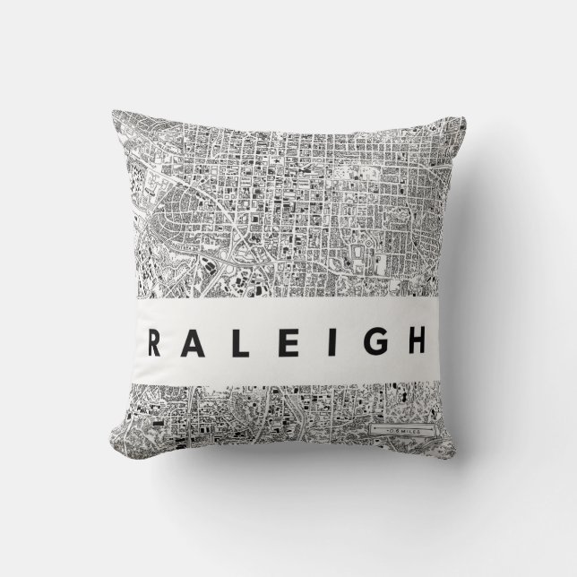 Almofada Travesseiro Raleigh Map (Frente)