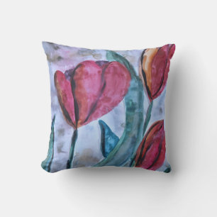Almofada Travesseiro Red Tulip Designer