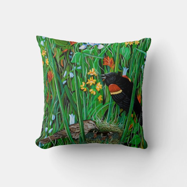 Almofada Travesseiro Red Wing Blackbird (Frente)