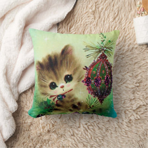 Almofada Travesseiro retro da decoração da casa do gato d