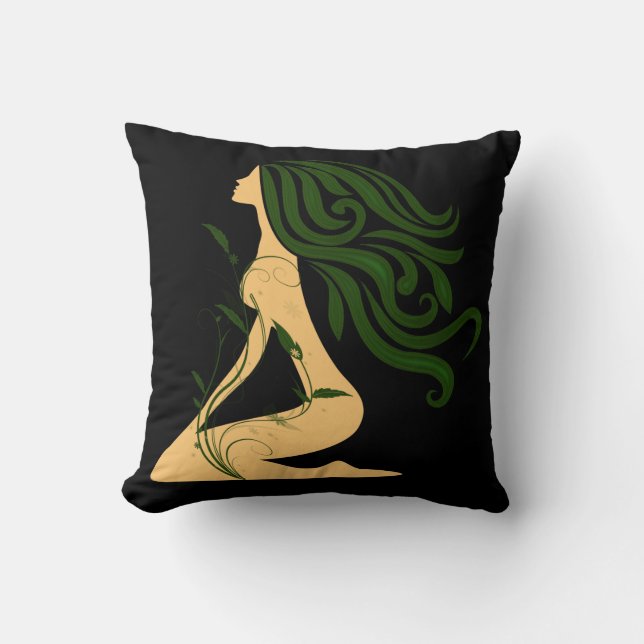 Almofada Travesseiro Reversível da Rapariga Flor (Frente)