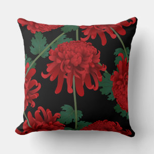 Almofada Travesseiro reversível floral do cravo vermelho