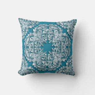 Almofada Travesseiro reversível luxuoso azul do desenhista