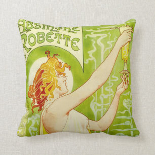 Almofada Travesseiro Robette Alphonse Mucha Absinthe