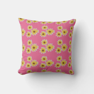 Almofada Travesseiro rosa bonito com Design Daisey