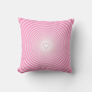 Almofada Travesseiro rosa com risca branca com cores de esc