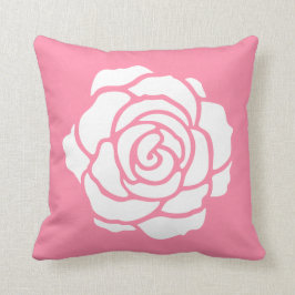 Almofada Travesseiro rosa cor-de-rosa/branco