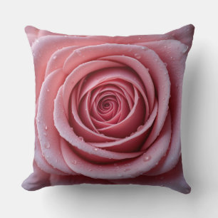Almofada Travesseiro Rosa Dewy Decoração Floral Elegante