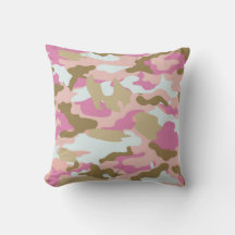 Travesseiro Rosa E Khaki