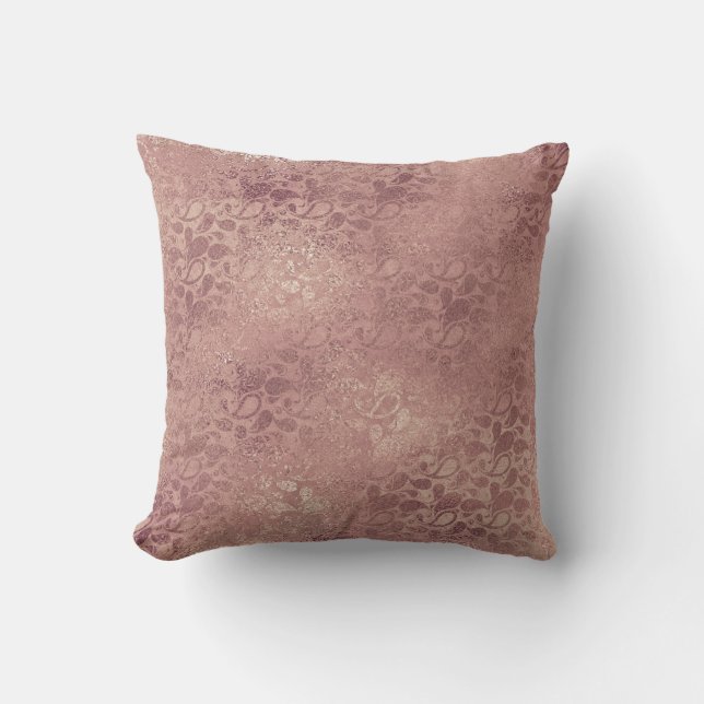 Almofada Travesseiro Rosa Foxier Lush Dourado rosa (Frente)