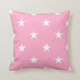 Almofada Travesseiro Rosa Grandes Estrelas
