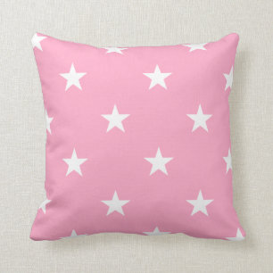 Almofada Travesseiro Rosa Grandes Estrelas