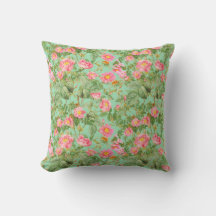 Travesseiro Rosa Vintage em Aqua Mint