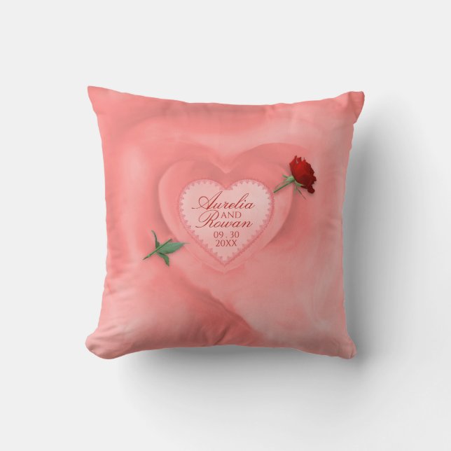 Almofada Travesseiro Rose Through the Heart (Frente)