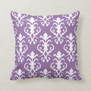 Almofada Travesseiro roxo decorativo do damasco