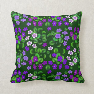 Almofada Travesseiro roxo escuro das flores da violeta de