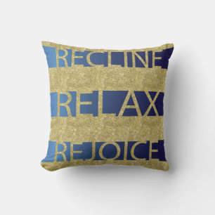 Almofada Travesseiro "RRR Gld/Blue" de 16/16"