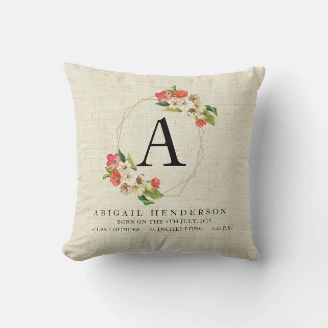 Almofada Travesseiro rústico personalizado do Stats do (Frente)