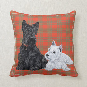 Almofada Travesseiro Scottie e Westie Pup - Terrier