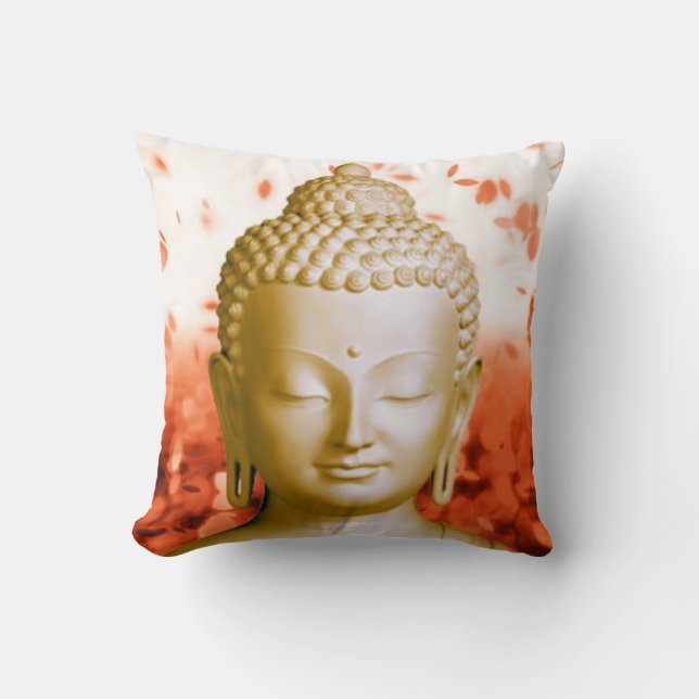 Almofada Travesseiro sereno do quadrado de Buddha (Frente)