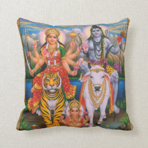 Almofada travesseiro Shiva Parvati Ganesha