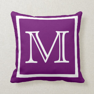 Almofada TRAVESSEIRO simples de Grama Roxo MONOGRAM