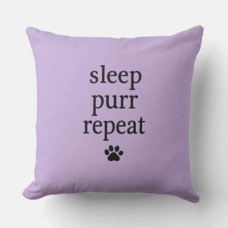 Almofada Travesseiro Sleep Purr Repeat – Acento para Amante