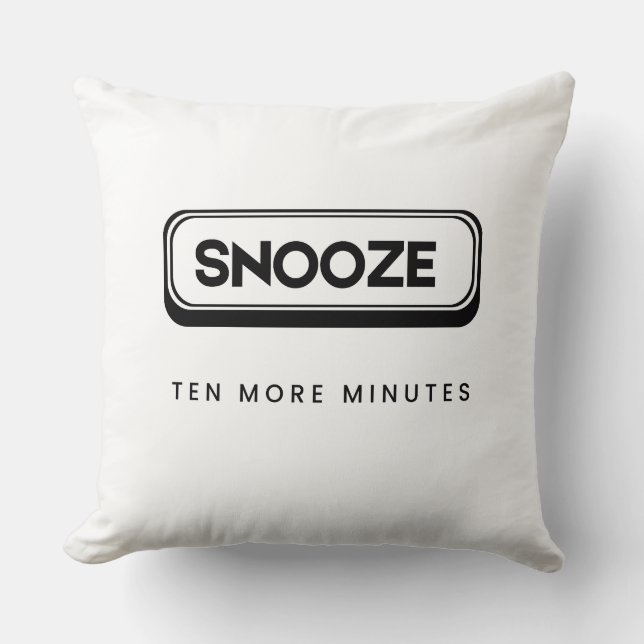 Almofada Travesseiro SNOOZE | DEZ MINUTOS A MAIS (Frente)