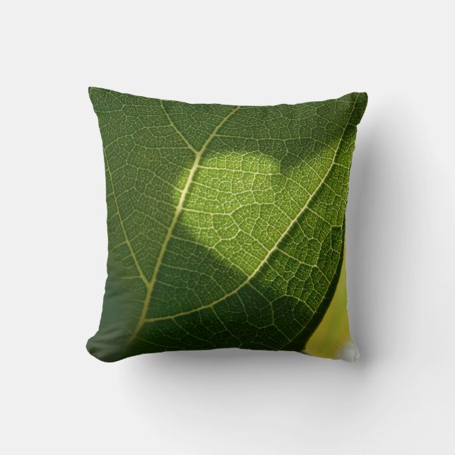 Almofada Travesseiro Sunlit Leaf Heart (Frente)