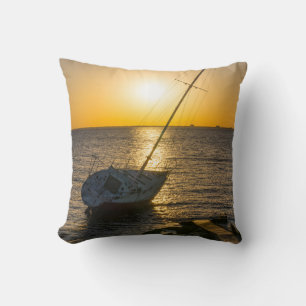 Almofada Travesseiro Sunset Sailboat Shipreck Golfo Breeze