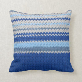 Almofada Travesseiro - teste padrão do Crochet - listras