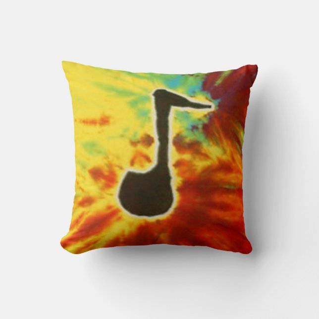 Almofada Travesseiro Tie Dye Music Note (Frente)