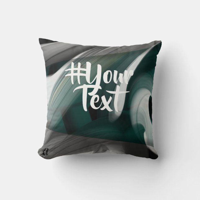 Almofada Travesseiro Trend Interior Decore Preto Verde (Frente)