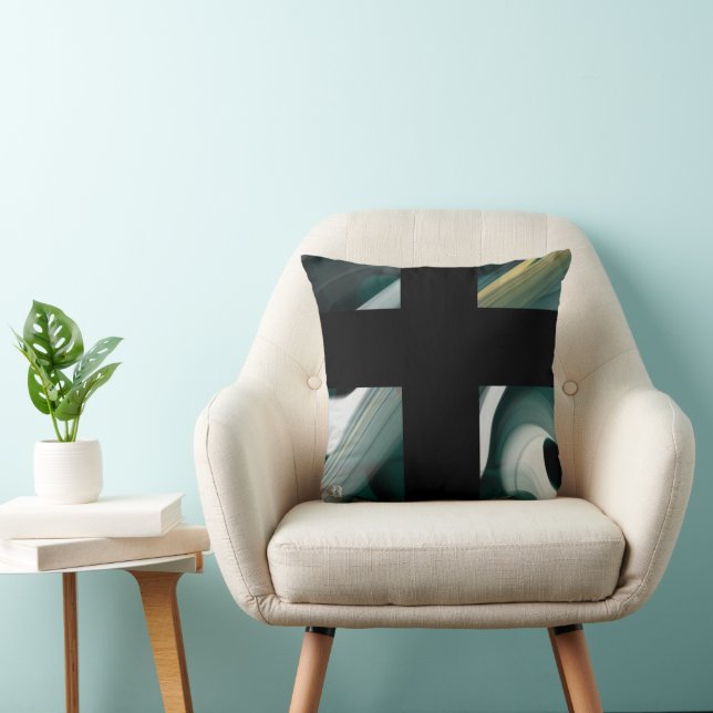 Almofada Travesseiro Trend Interior Decore Preto Verde (Cadeira)