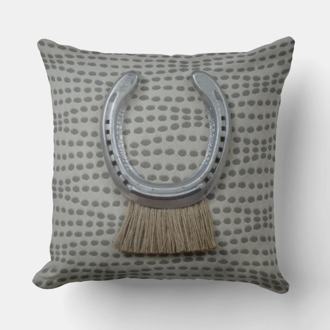 Almofada Travesseiro tribal dos calçados do cavalo (Frente)