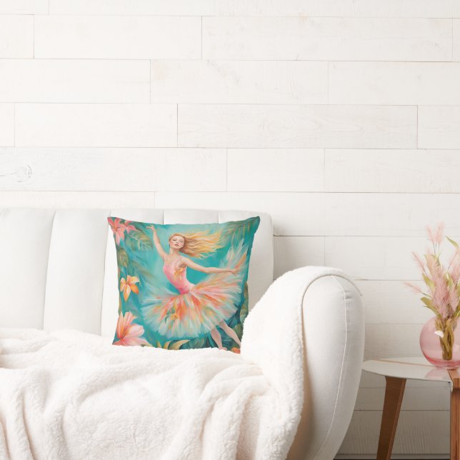 Almofada Travesseiro Tropical Ballerina II (Sofá)