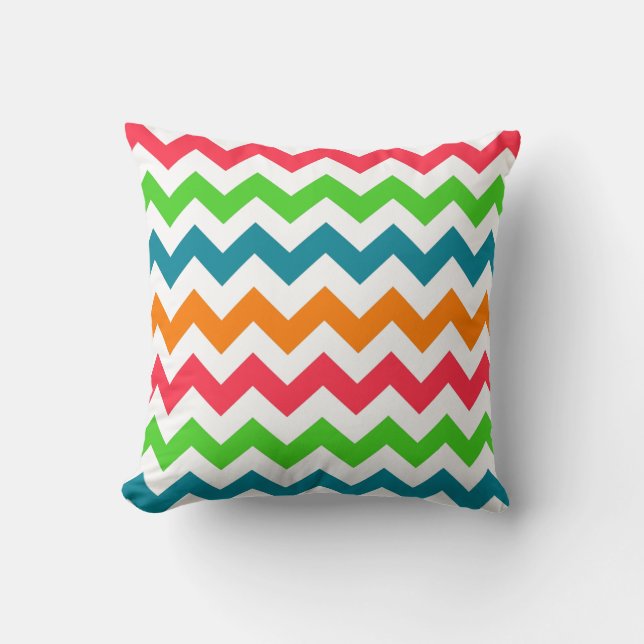 Almofada Travesseiro Tropical Chevron ZigZag Striped (Frente)