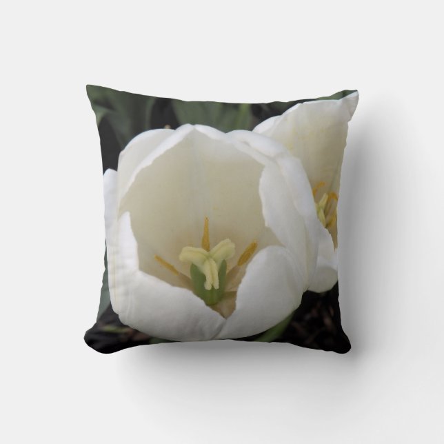 Almofada Travesseiro Tulipa Branca MoJo para Mamãe (Frente)