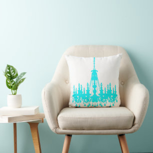 Almofada Travesseiro Turquoise Chandelier Designer