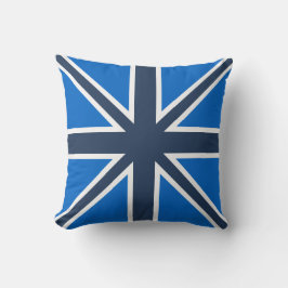 Almofada Travesseiro Union Jack Tons de Azul