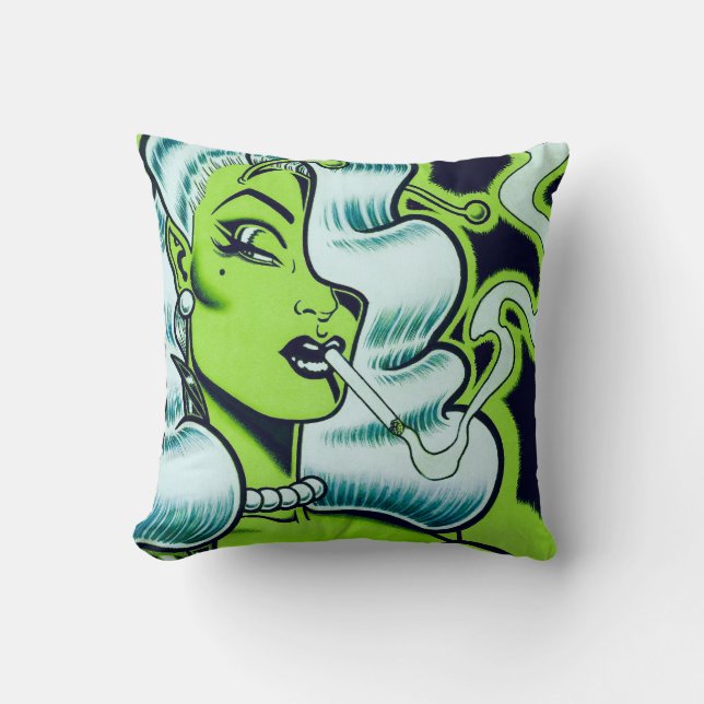 Almofada Travesseiro Vana DeVinyl™/Dangerous Dame (Frente)