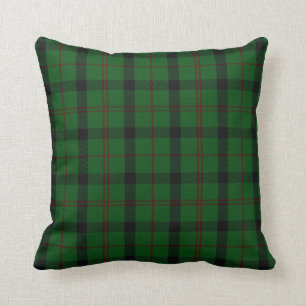 Almofada Travesseiro verde da xadrez de Tartan de Kincaid