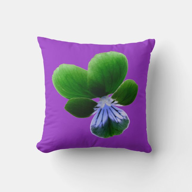 Almofada Travesseiro verde Pansy (Frente)