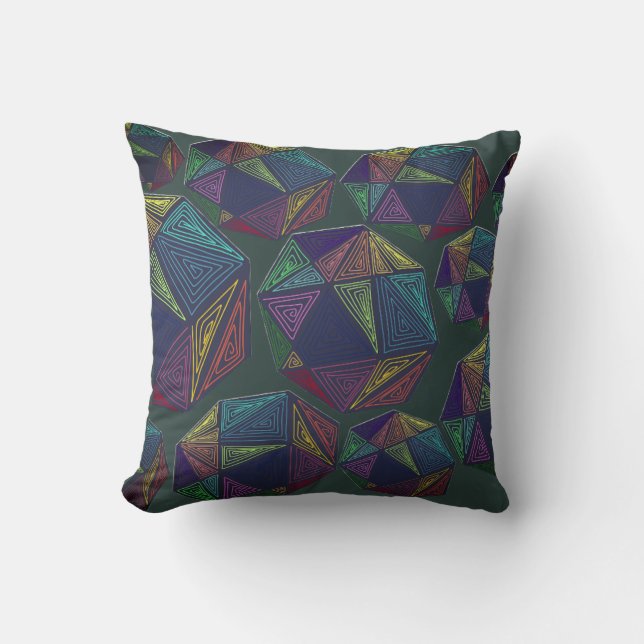 Almofada Travesseiro Verde Rabiscado (Frente)