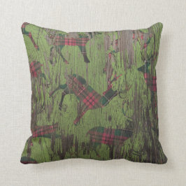 Almofada Travesseiro verde rústico do inverno do feriado da