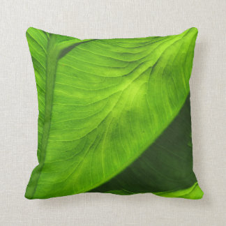 Almofada Travesseiro verde tropical da decoração da folha