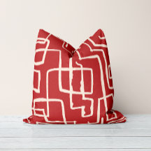 Travesseiro Vermelho Branco Twist & Turn