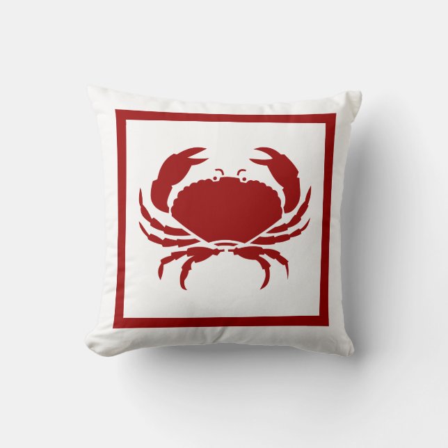 Almofada Travesseiro vermelho CRAB (Frente)