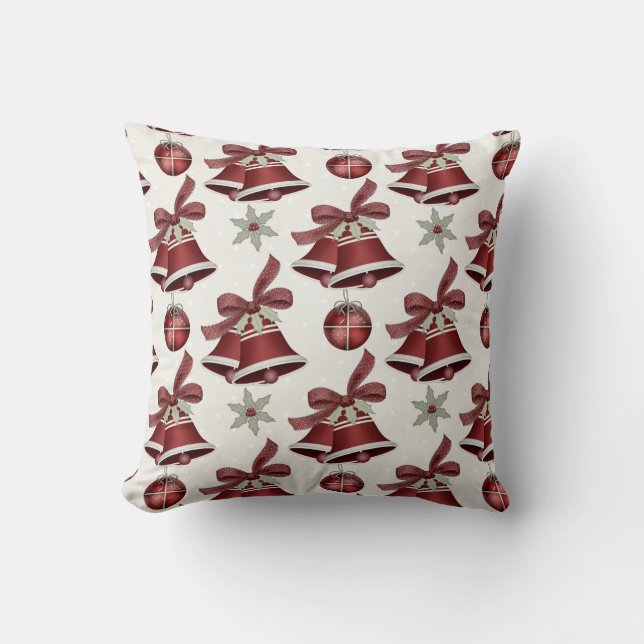 Almofada Travesseiro vermelho d3 do feriado do Natal de (Frente)