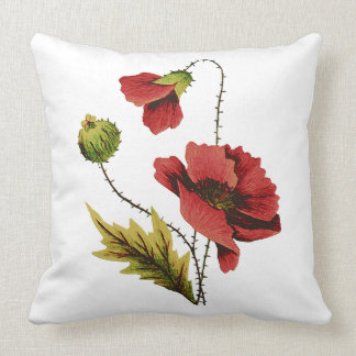 Almofada Travesseiro vermelho do bordado do falso da
